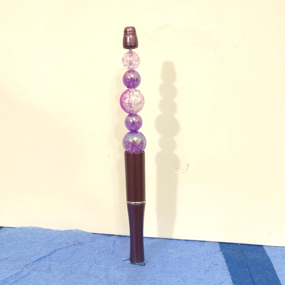 HOMEMADE BREAD PEN REMOVABLE TOPPER COLOR PURPLE PEN COLOR DEEP PURPLE
